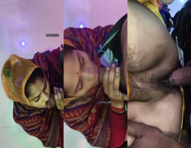 Bihar ki sanskari bhabhi ghunghat pehne devar ka lund chusi